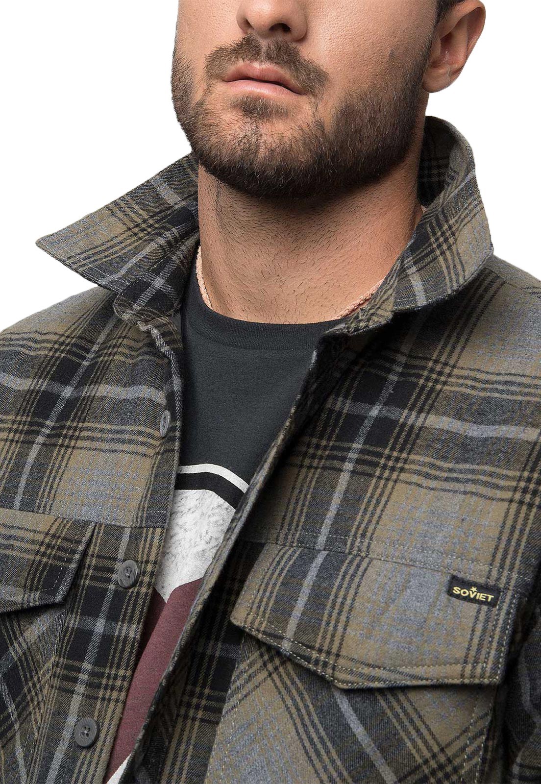 Chaqueta A Cuadros Gris Soviet