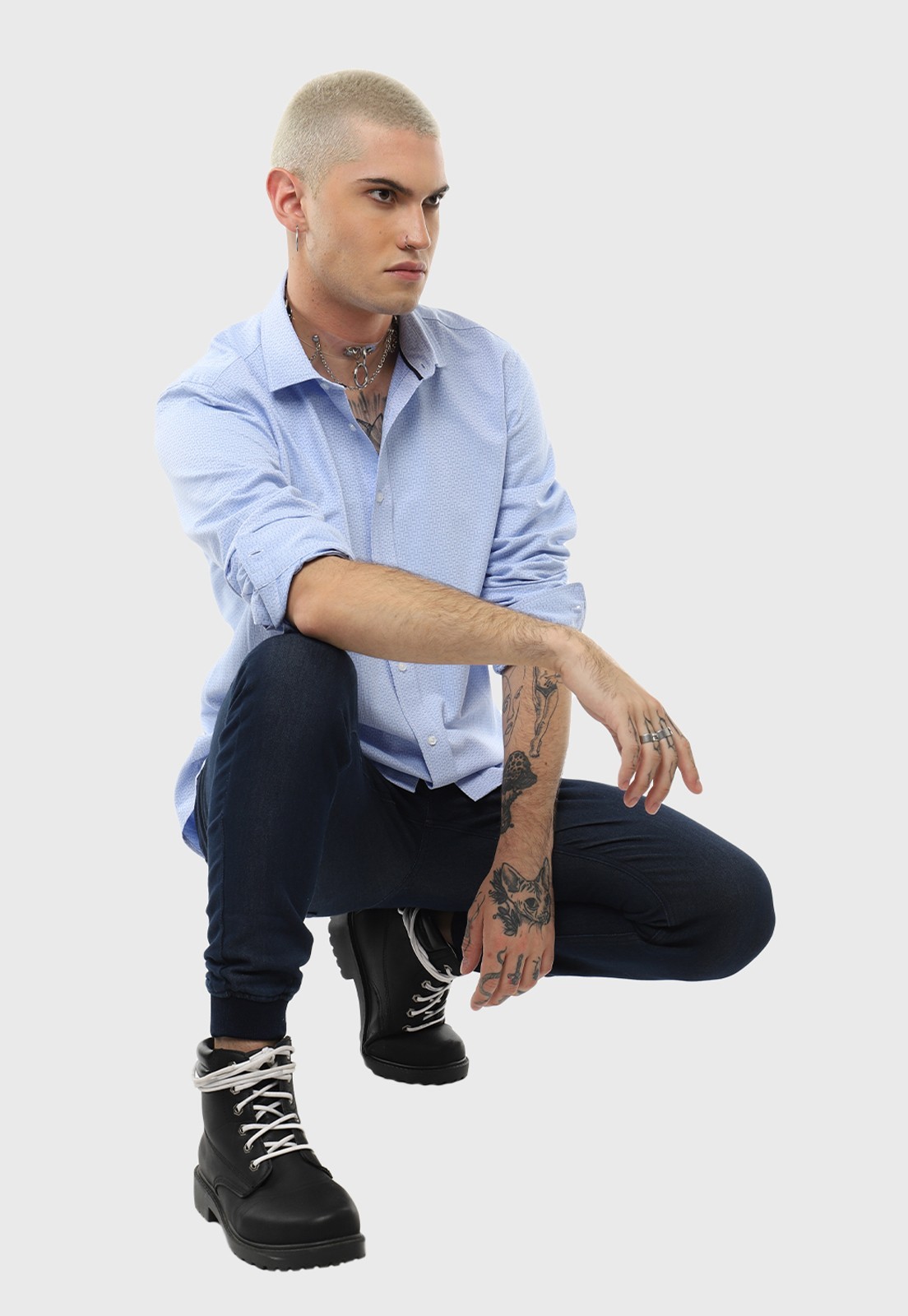 Camisa Casual Manga Larga Soviet