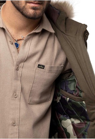 Chaqueta Militar Con Capucha Verde Soviet