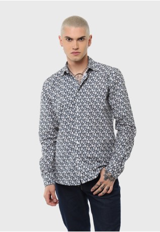 Camisa Casual Print Calaberas Soviet