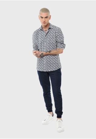 Camisa Casual Print Calaberas Soviet