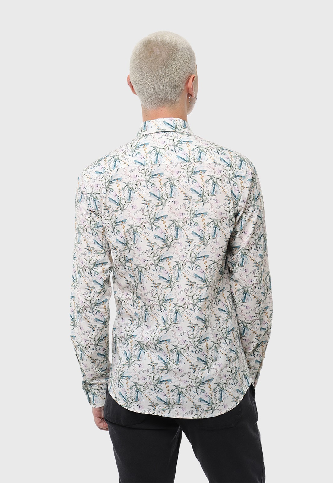 Camisa Casual Print Flores Soviet