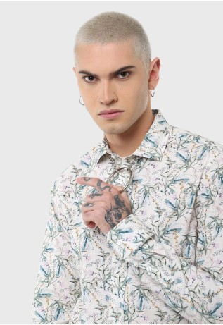 Camisa Casual Print Flores Soviet