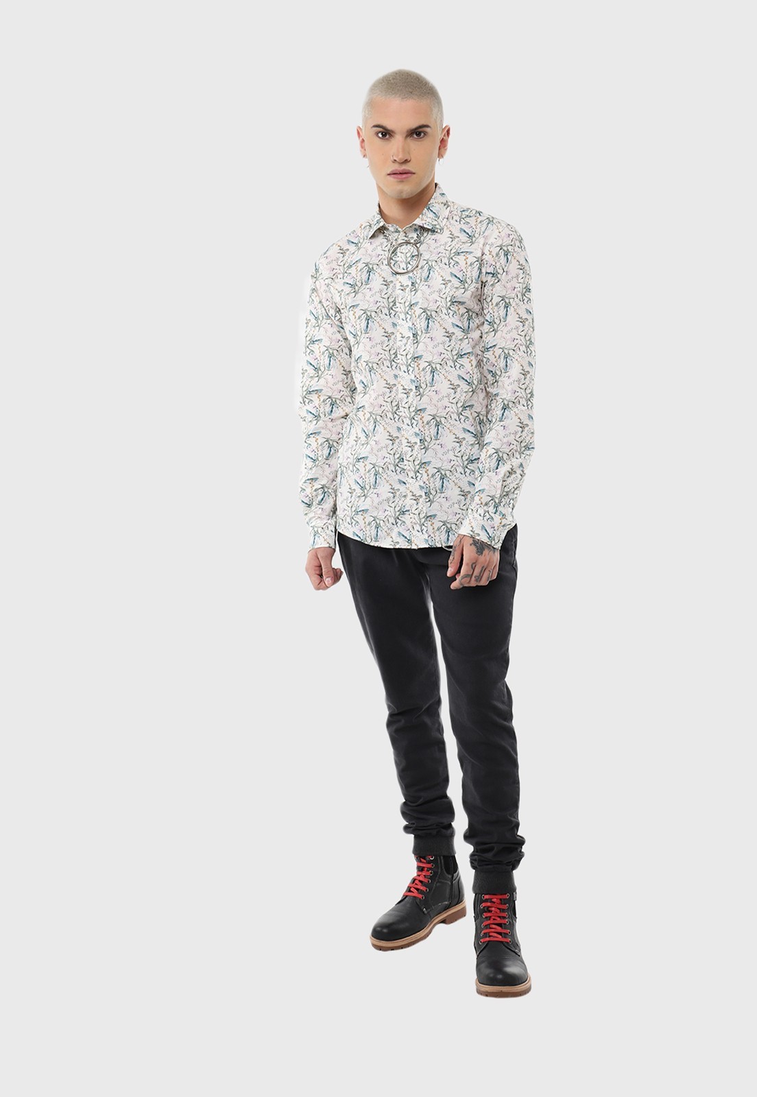Camisa Casual Print Flores Soviet
