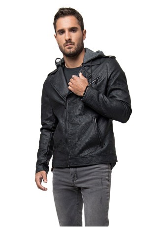 Chaqueta PU Bicker Negro Soviet