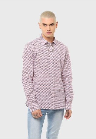 Camisa Casual Print Pez Soviet