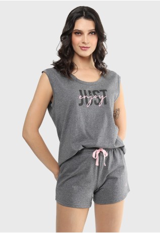 Pijama Conjunto Sin Mangas Pantalón Corto