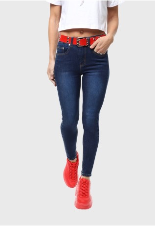 Jeans Slim Azul Marino